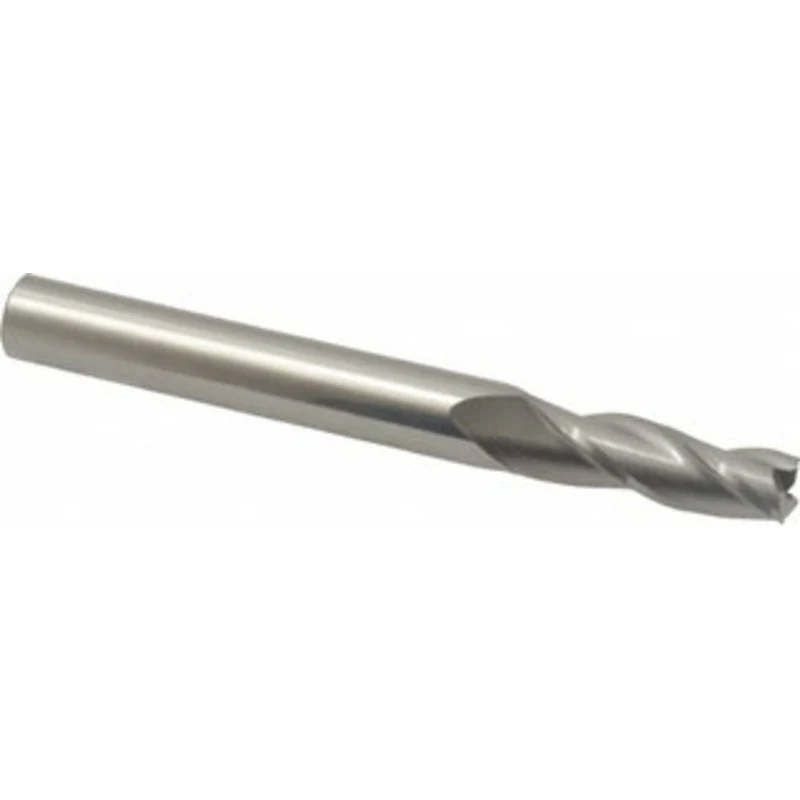 Accupro 1 per Side 3/8 Small End Diam 1-1/4 LOC 3-Flute Solid Carbide Tapered Square End Mill Uncoated, 7/16 Shank Di...